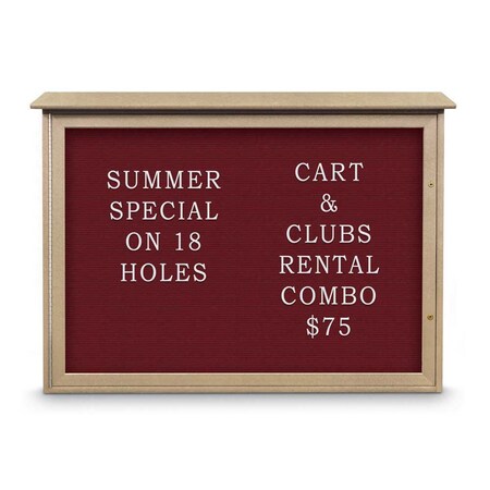 United Visual Products Outdoor Enclosed Combo Board, 72"x36", Bronze Frame/Blue & Dark Spruce UVCB7236ODBZ-BLUE-DRKSPR